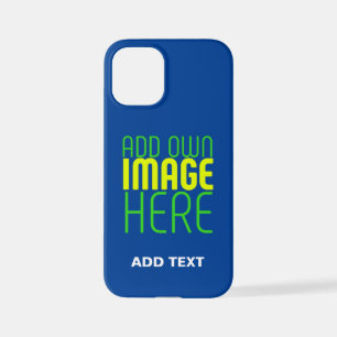 MODERN EDITABLE COBALT BLUE IMAGE TEXT TEMPLATE iPhone 12 MINI CASE