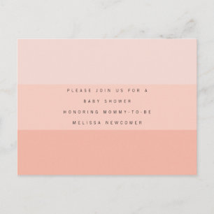 Modern EDITABLE Colour Block Baby Shower Invitatio Announcement Postcard