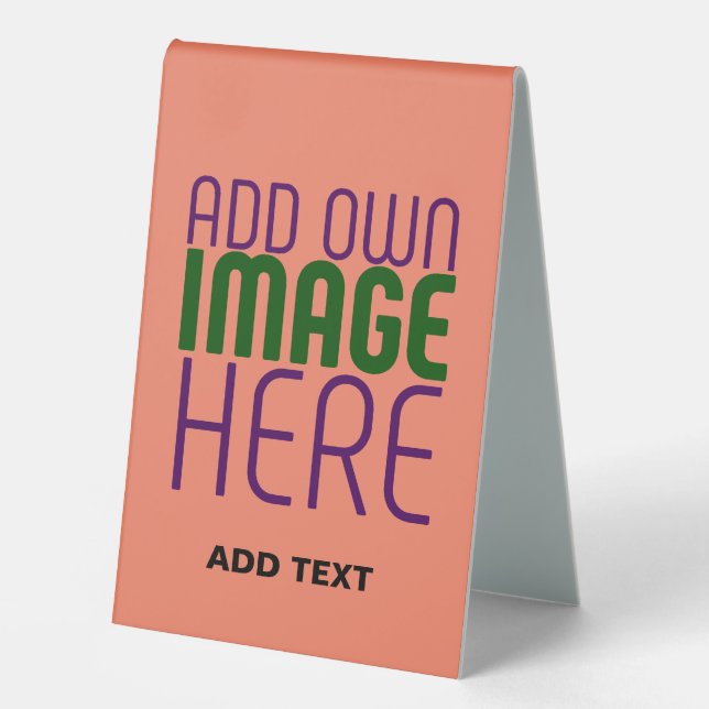 MODERN EDITABLE CORAL ORANGE IMAGE TEXT TEMPLATE (Front)