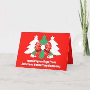 Modern Editable Corporate Christmas Tree Holiday Card