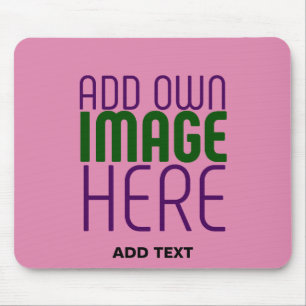 MODERN EDITABLE CUTE HOT PINK IMAGE TEXT TEMPLATE MOUSE MAT