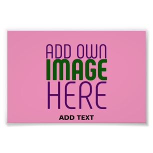 MODERN EDITABLE CUTE HOT PINK IMAGE TEXT TEMPLATE PHOTO PRINT