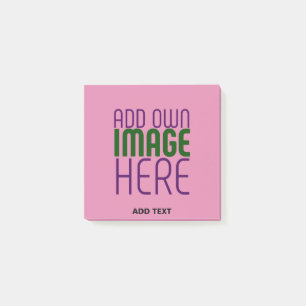 MODERN EDITABLE CUTE HOT PINK IMAGE TEXT TEMPLATE POST-IT NOTES