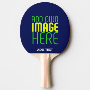 MODERN EDITABLE CUTE NAVY BLUE IMAGE TEXT TEMPLATE PING PONG PADDLE