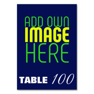 MODERN EDITABLE CUTE NAVY BLUE IMAGE TEXT TEMPLATE TABLE NUMBER