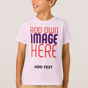 MODERN EDITABLE CUTE PALE PINK IMAGE TEXT TEMPLATE T-Shirt