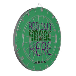 MODERN EDITABLE EMERALD GREEN IMAGE TEXT TEMPLATE DARTBOARD
