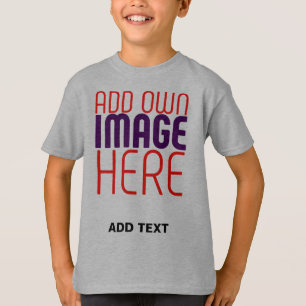 MODERN EDITABLE LIGHT STEEL IMAGE TEXT TEMPLATE T-Shirt