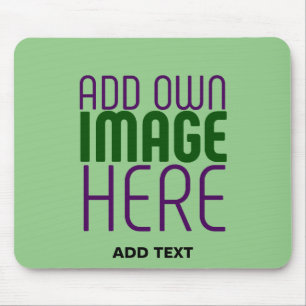 MODERN EDITABLE MINT GREEN IMAGE TEXT TEMPLATE MOUSE MAT