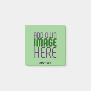 MODERN EDITABLE MINT GREEN IMAGE TEXT TEMPLATE POST-IT NOTES