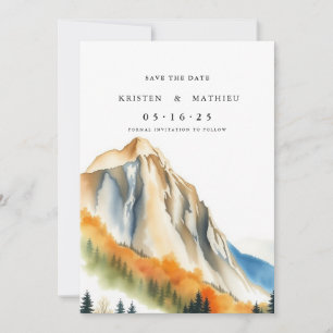 Modern Editable Mountain Save The Date