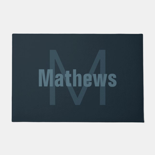 Modern Editable Name Doormat (Front)