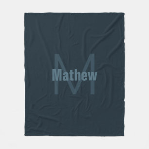 Modern Editable Name Fleece Blanket