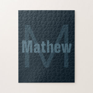 Modern Editable Name Jigsaw Puzzle