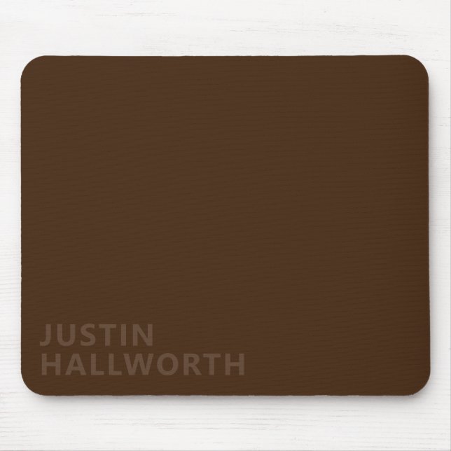 Modern Editable Name Mouse Mat (Front)