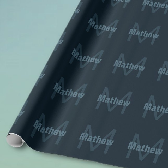 Modern Editable Name Wrapping Paper (Creator Uploaded)