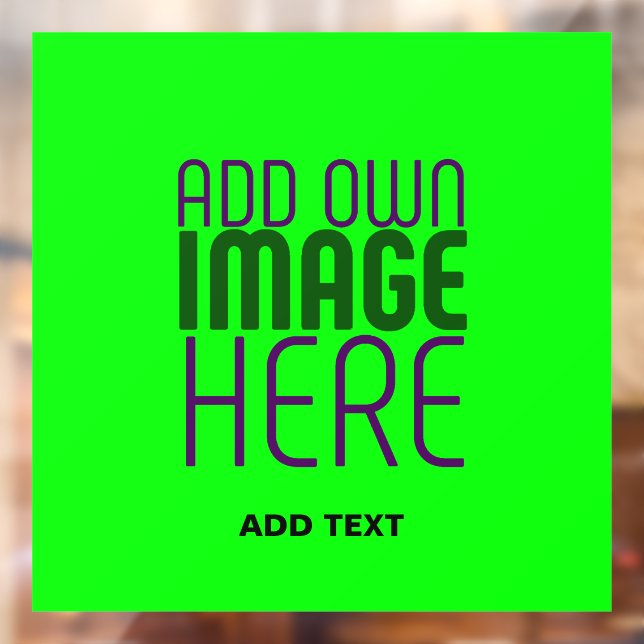 MODERN EDITABLE NEON GREEN IMAGE TEXT TEMPLATE WINDOW CLING (Sheet 2)
