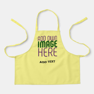 MODERN EDITABLE PASTEL YELLOW IMAGE TEXT TEMPLATE APRON
