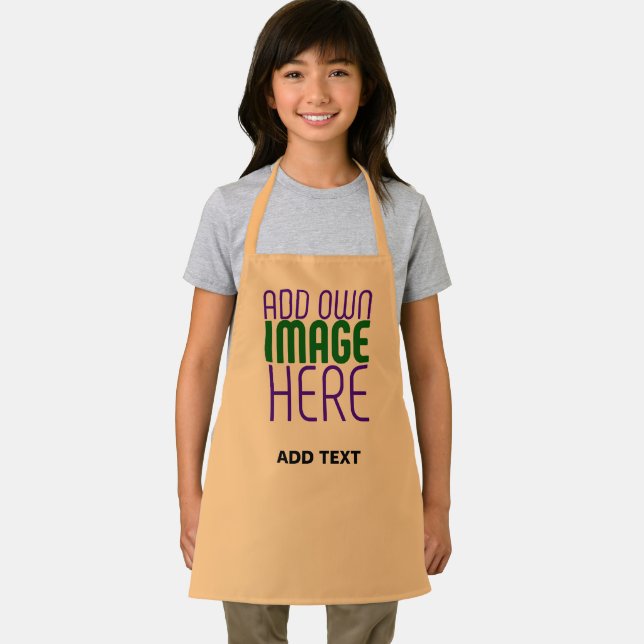 MODERN EDITABLE PEACH ORANGE IMAGE TEXT TEMPLATE APRON (Insitu)