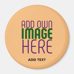 MODERN EDITABLE PEACH ORANGE IMAGE TEXT TEMPLATE MAGNET