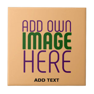  MODERN EDITABLE PEACH ORANGE IMAGE TEXT TEMPLATE TILE