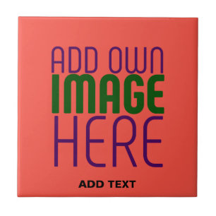  MODERN EDITABLE RED ORANGE IMAGE TEXT TEMPLATE TILE