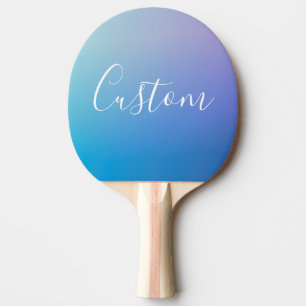 Modern Editable Script Writing Colourful Ombre Ping Pong Paddle
