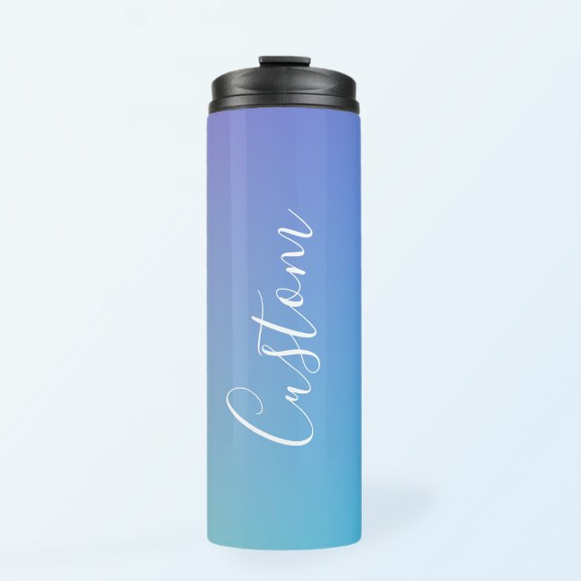Modern Editable Script Writing | Colourful Ombre Thermal Tumbler (Creator Uploaded)