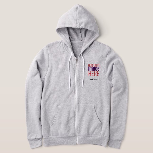 MODERN EDITABLE SIMPLE ASH IMAGE TEXT TEMPLATE HOODIE (Laydown)