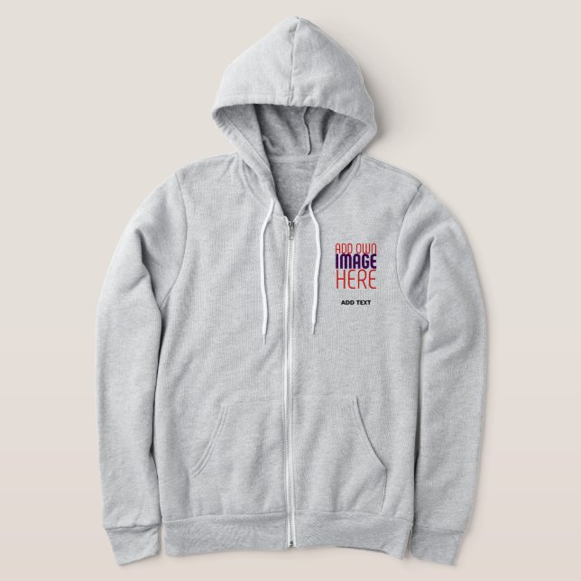 MODERN EDITABLE SIMPLE ASH IMAGE TEXT TEMPLATE HOODIE (Laydown)