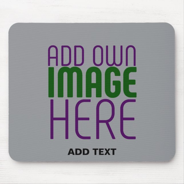 MODERN EDITABLE SIMPLE ASH IMAGE TEXT TEMPLATE MOUSE MAT (Front)