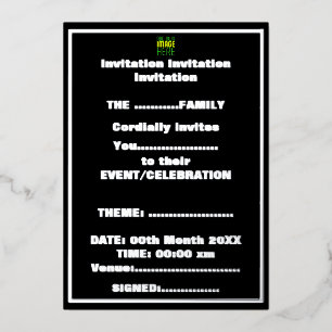 MODERN EDITABLE SIMPLE BLACK IMAGE TEXT TEMPLATE