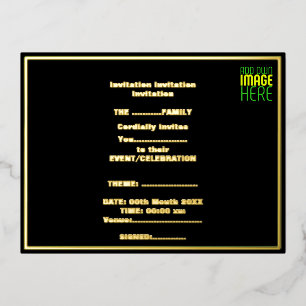 MODERN EDITABLE SIMPLE BLACK IMAGE TEXT TEMPLATE