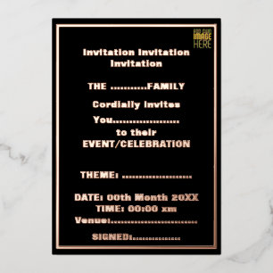 MODERN EDITABLE SIMPLE BLACK IMAGE TEXT TEMPLATE