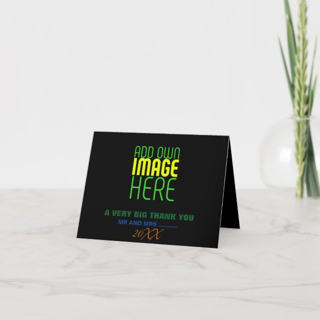 MODERN EDITABLE SIMPLE BLACK IMAGE TEXT TEMPLATE (Front)