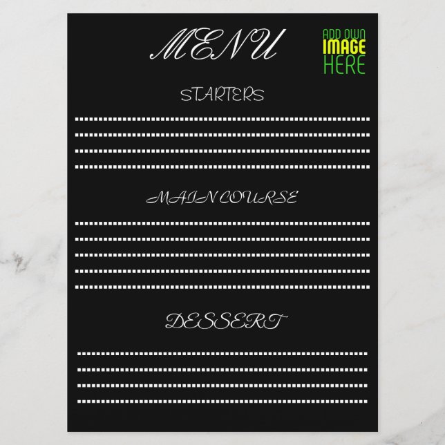 MODERN EDITABLE SIMPLE BLACK IMAGE TEXT TEMPLATE (Front)