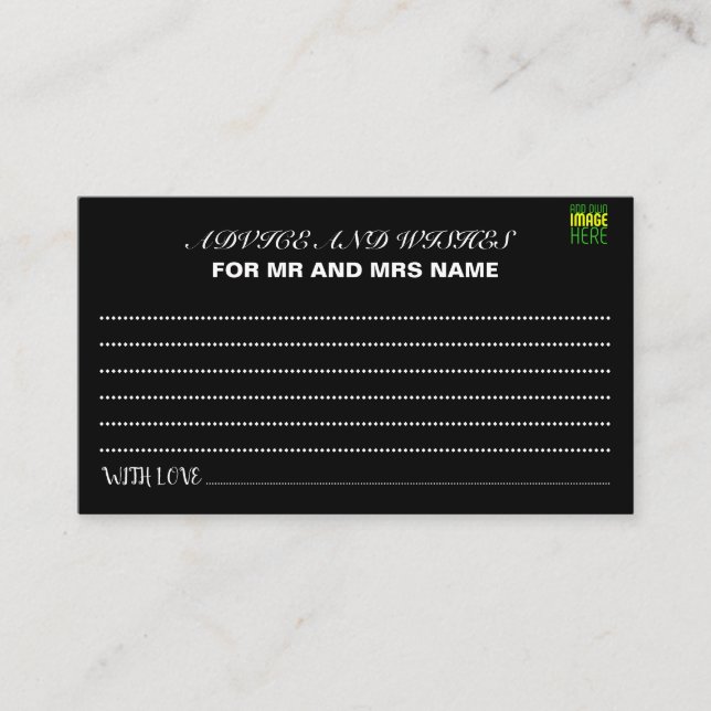 MODERN EDITABLE SIMPLE BLACK IMAGE TEXT TEMPLATE (Front)