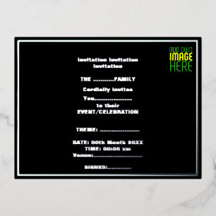 MODERN EDITABLE SIMPLE BLACK IMAGE TEXT TEMPLATE