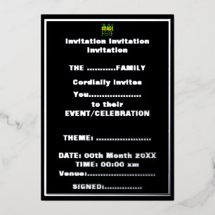 MODERN EDITABLE SIMPLE BLACK IMAGE TEXT TEMPLATE