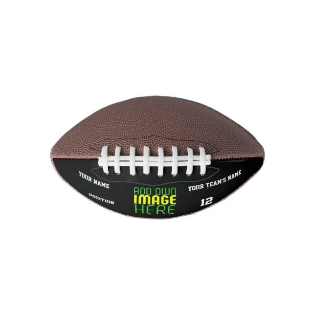 MODERN EDITABLE SIMPLE BLACK IMAGE TEXT TEMPLATE AMERICAN FOOTBALL (Front)