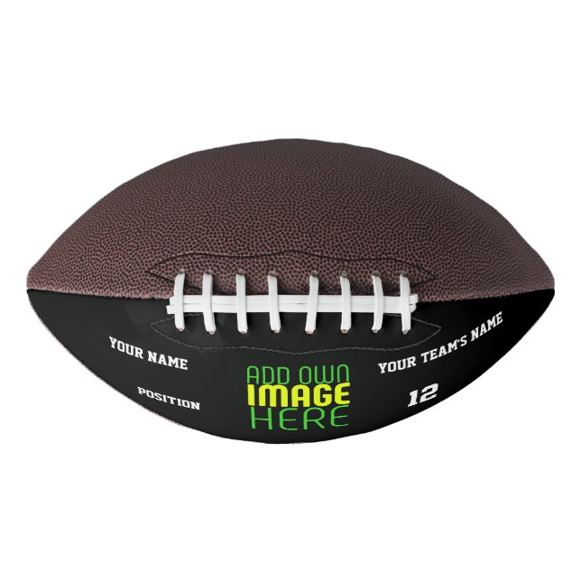 MODERN EDITABLE SIMPLE BLACK IMAGE TEXT TEMPLATE AMERICAN FOOTBALL (Front)