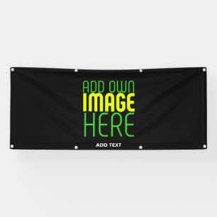 MODERN EDITABLE SIMPLE BLACK IMAGE TEXT TEMPLATE BANNER