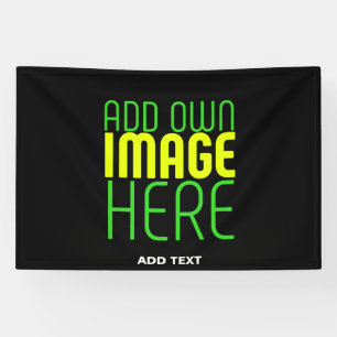 MODERN EDITABLE SIMPLE BLACK IMAGE TEXT TEMPLATE BANNER