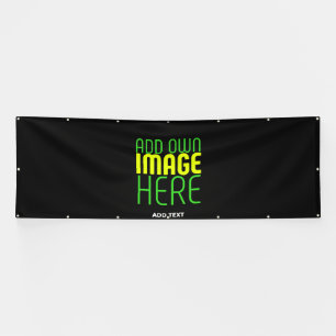 MODERN EDITABLE SIMPLE BLACK IMAGE TEXT TEMPLATE BANNER