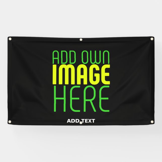 MODERN EDITABLE SIMPLE BLACK IMAGE TEXT TEMPLATE BANNER (Horizontal)