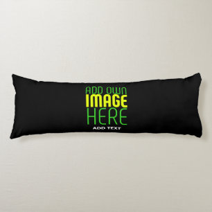 MODERN EDITABLE SIMPLE BLACK IMAGE TEXT TEMPLATE BODY CUSHION