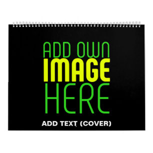 MODERN EDITABLE SIMPLE BLACK IMAGE TEXT TEMPLATE CALENDAR