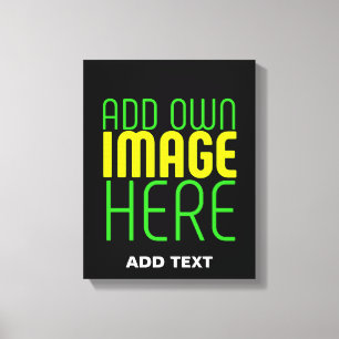 MODERN EDITABLE SIMPLE BLACK IMAGE TEXT TEMPLATE CANVAS PRINT
