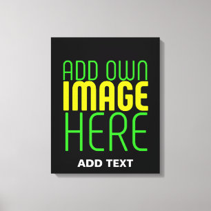 MODERN EDITABLE SIMPLE BLACK IMAGE TEXT TEMPLATE CANVAS PRINT