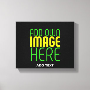 MODERN EDITABLE SIMPLE BLACK IMAGE TEXT TEMPLATE CANVAS PRINT